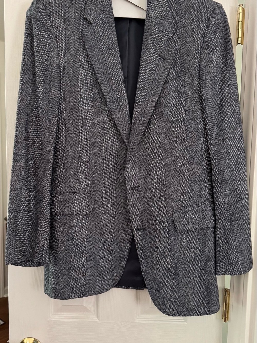 Vintage Neiman Marcus Classic Men's Gray Herringbone Blazer